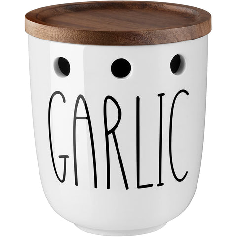 DAYYET Garlic Keeper with wide opening for easy access and storage.