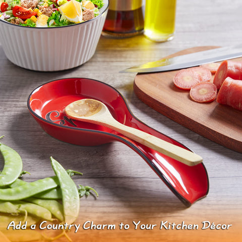 DAYYET large spoon rest on counter, stable and spill-preventing