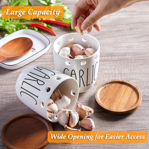 DAYYET Light-protective lid helps extend garlic shelf life.