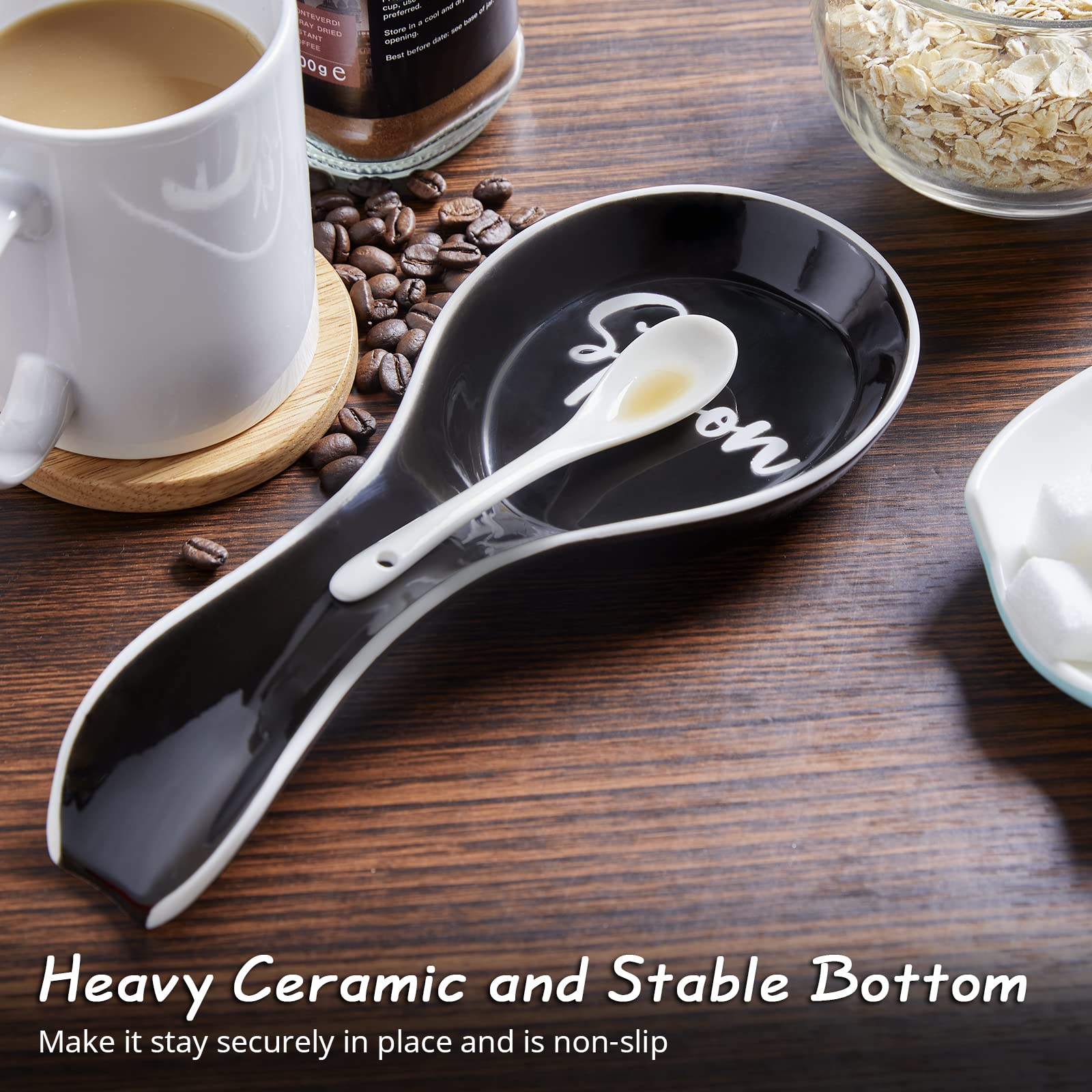 DAYYET modern rustic spoon rest adds country charm to countertops.