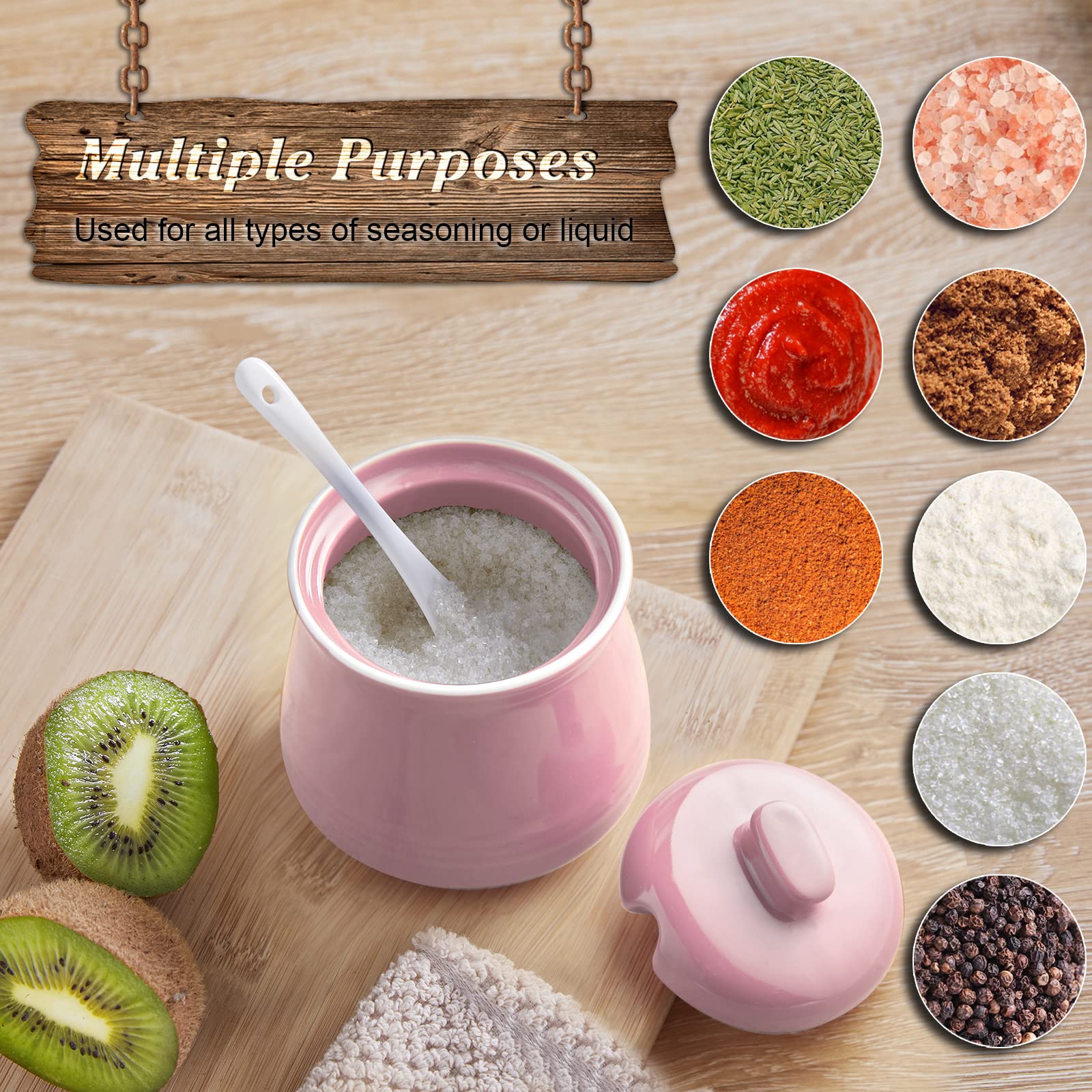 DAYYET pink sugar jar complements modern farmhouse decor and daily use.