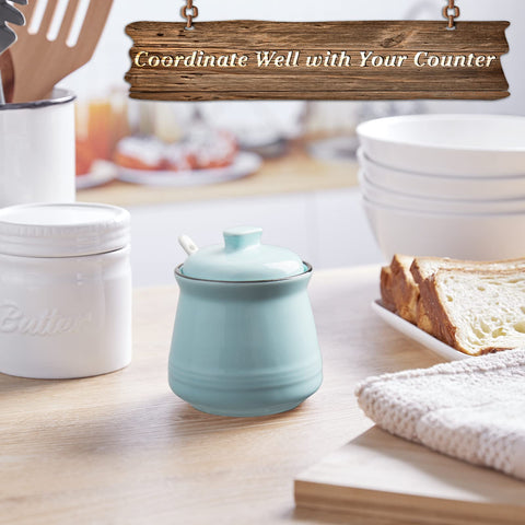DAYYET safe ceramic sugar jar features durable, lead-free construction for everyday use.