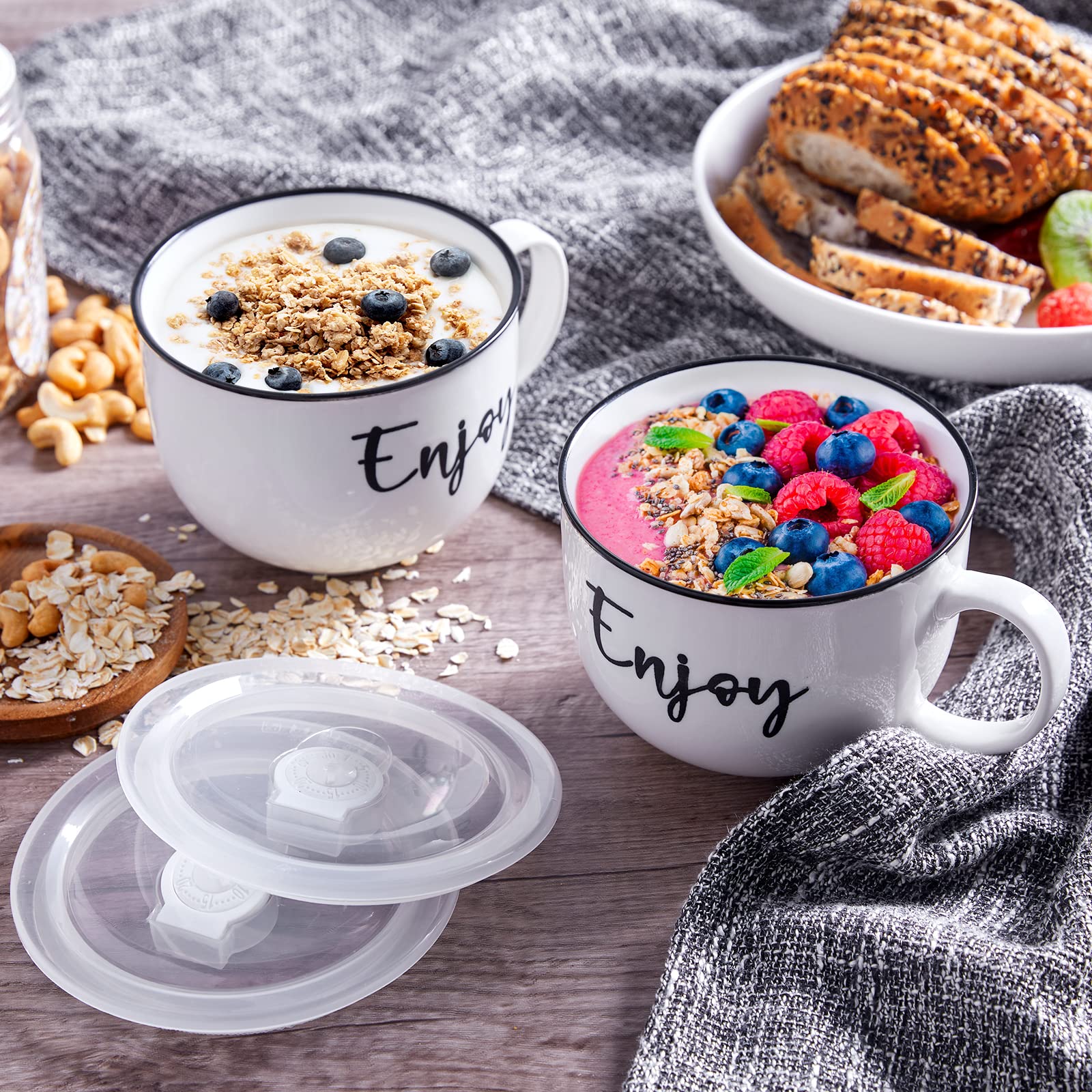 DAYYET vented lid helps steam release while keeping contents warm.
