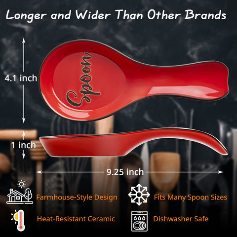 DAYYET spoon rest holding ladles and spatulas while cooking