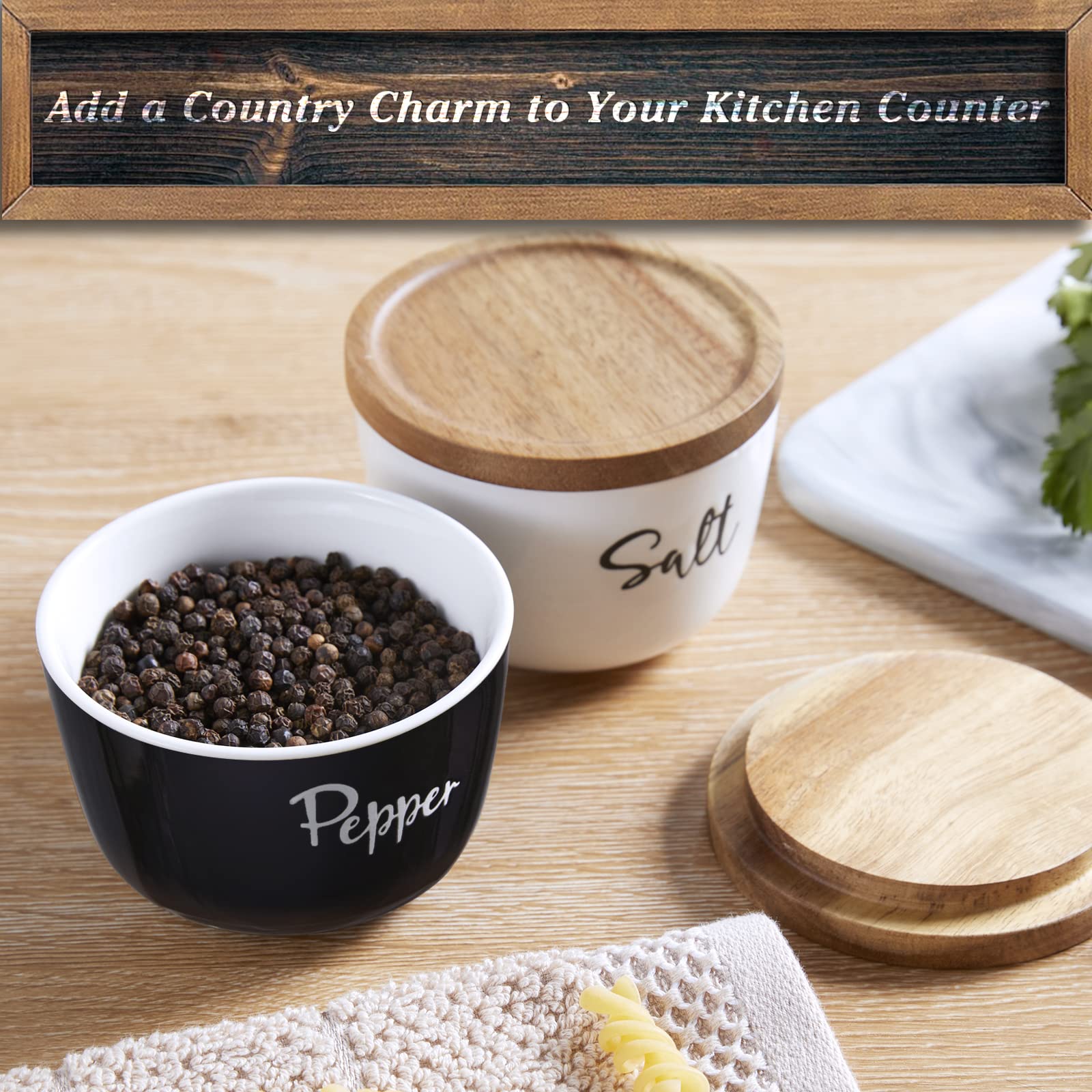 DAYYET stackable salt and pepper bowls save kitchen counter space