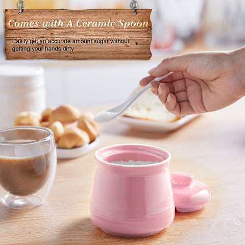 DAYYET sugar dispenser with spoon designed for precise scooping.