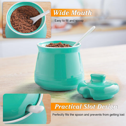 DAYYET sugar jar with lid keeps contents protected and clean.