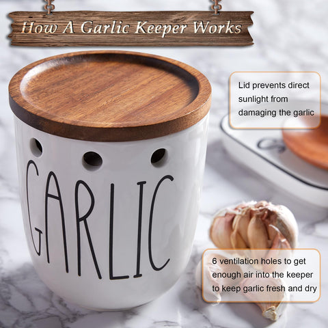 DAYYET garlic keeper ventilation holes for dry storage