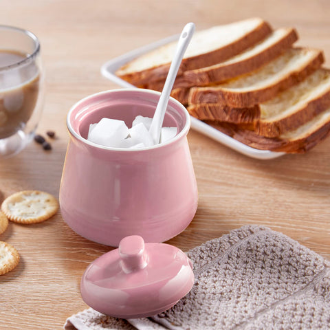 DAYYET wide opening sugar container for easy filling and cleaning.