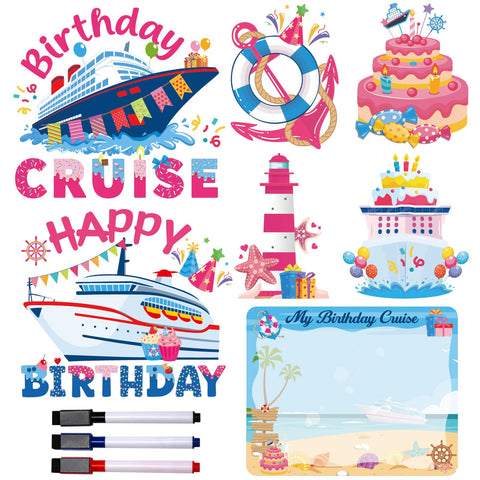 Dazoratix birthday cruise magnet design 1 on a cabin door adds festive mood