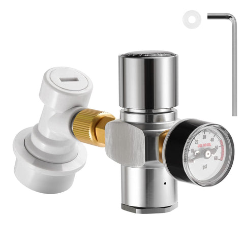 Dbgogo mini keg regulator front view shows compact design for portable dispensing.