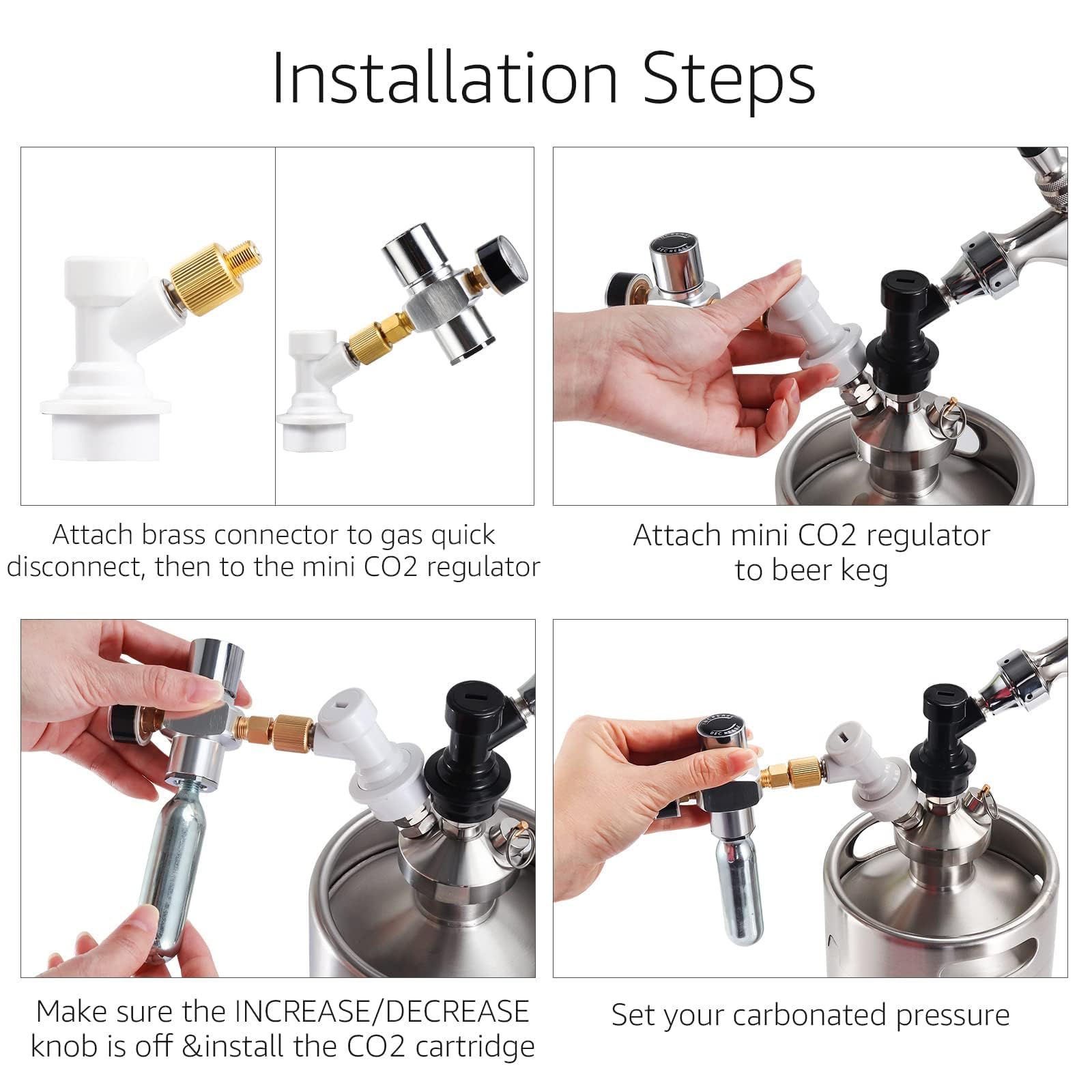Dbgogo regulator highlights compatibility with 16g cartridges for quick outdoor setup.