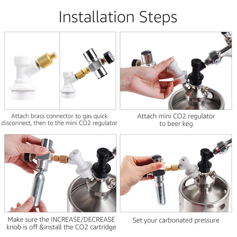 Dbgogo regulator highlights compatibility with 16g cartridges for quick outdoor setup.