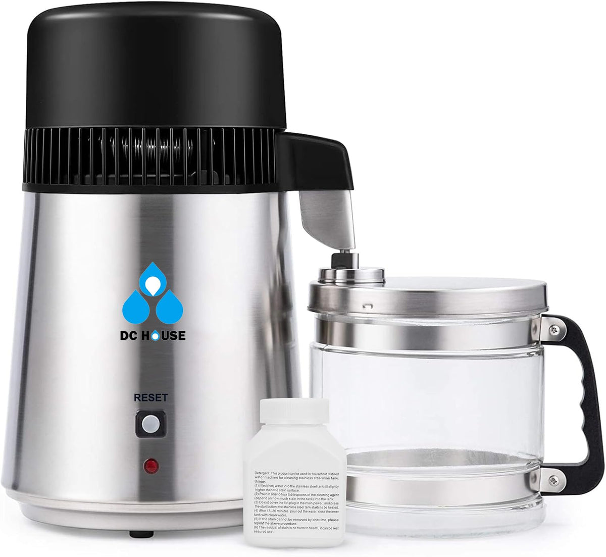 DC House distiller front view on kitchen counter for pure hydration