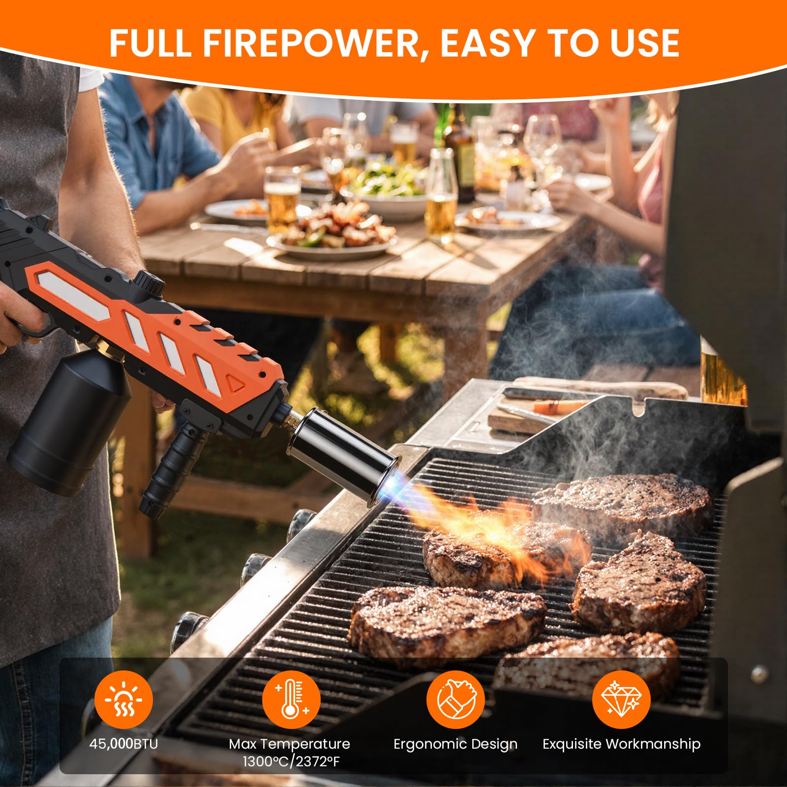 Dceefff charcoal lighting torch ideal for grills and campfires outdoors