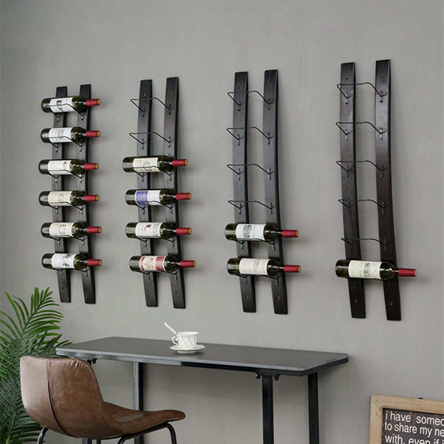 DCIGNA 6-bottle wall rack keeps bottles accessible and organized.