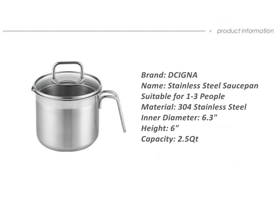 DCIGNA induction-ready pan with ergonomic handles for safe handling.
