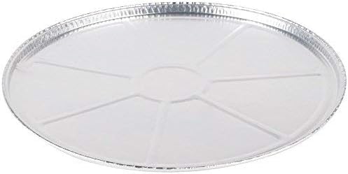 DCS Deals round foil pizza pan for oven-to-table convenience and quick cleanup.