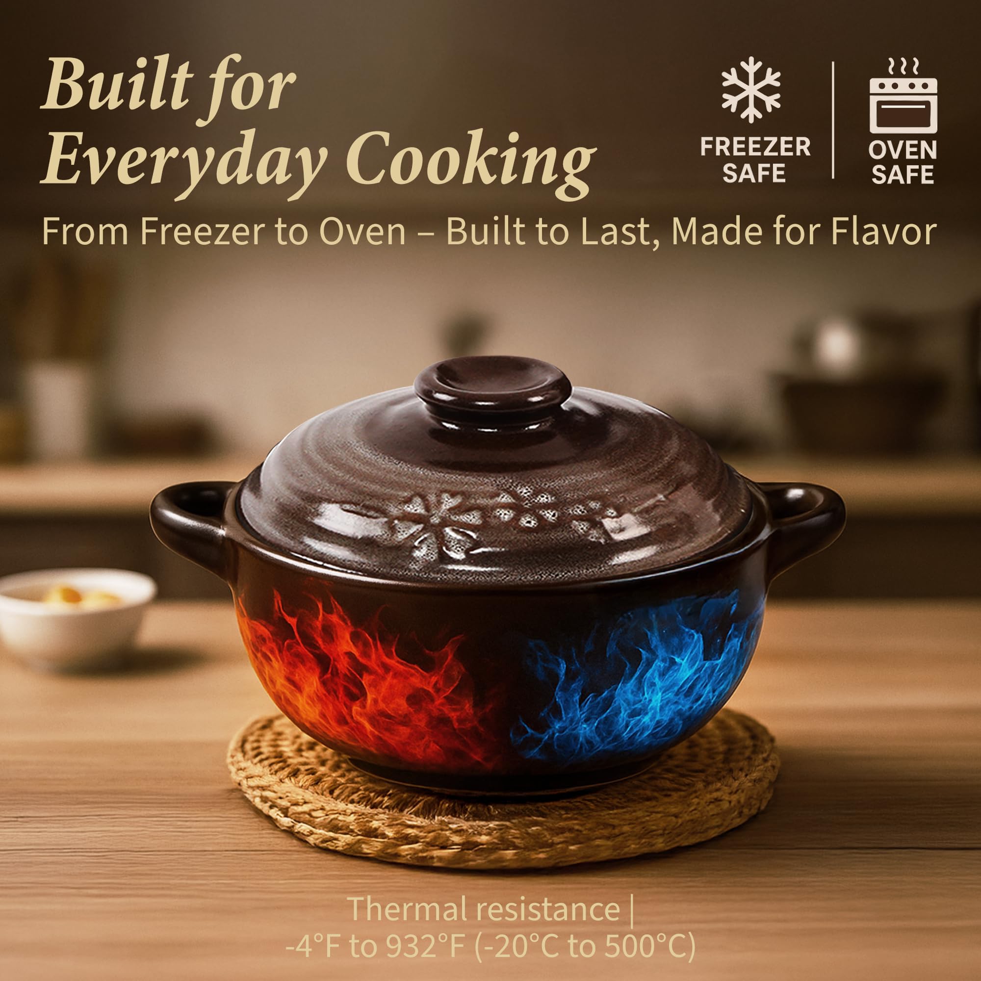 DDasiBowl 34oz family-portion pot great for soups and stews.