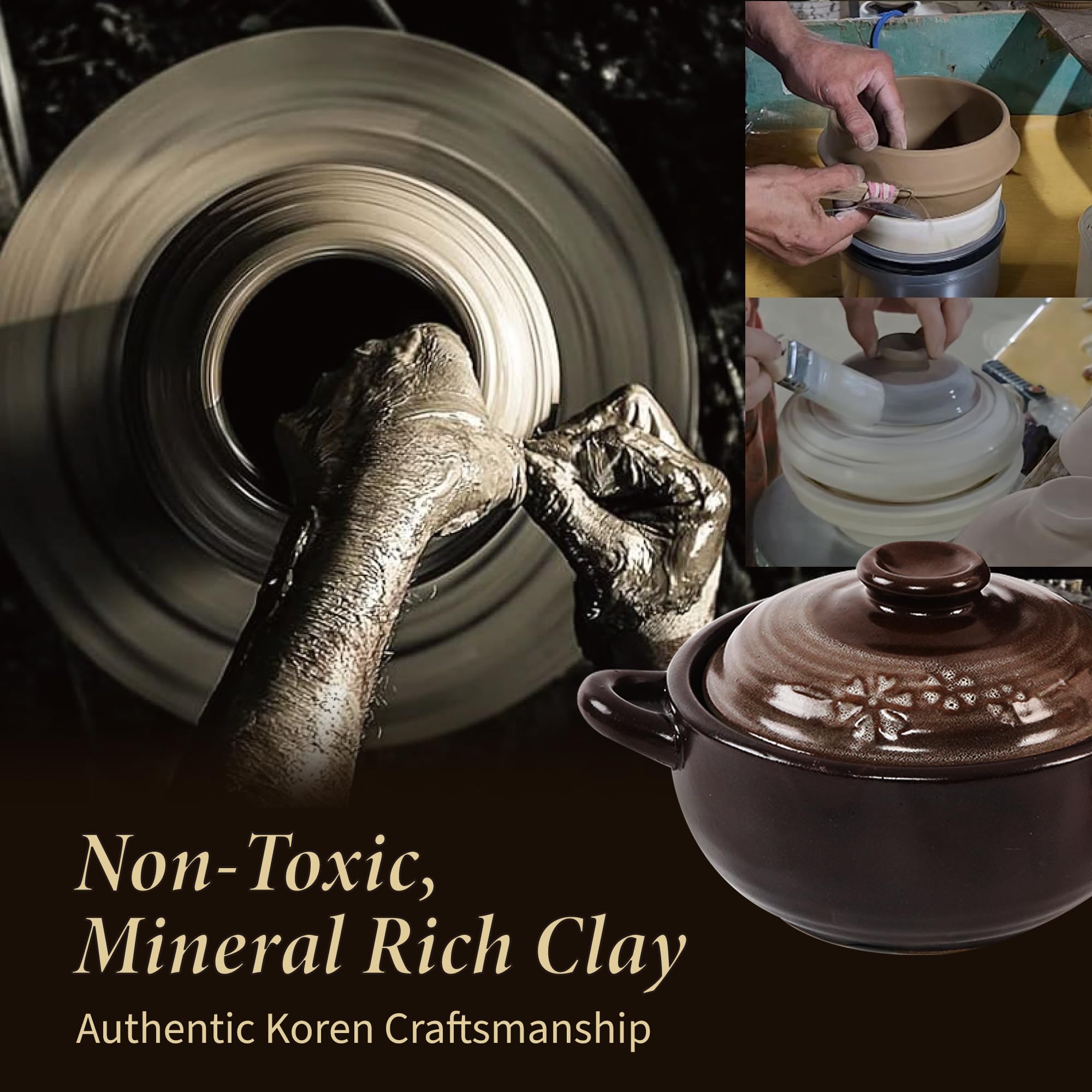 DDasiBowl donabe-style clay pot highlighting donabe-inspired design and versatility.