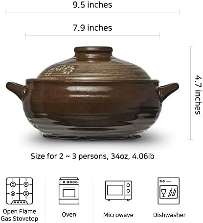DDasiBowl lead-free clay pot made in Korea offers safe cooking.