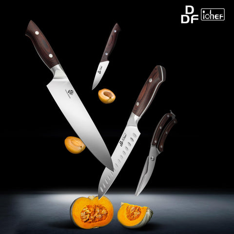 DDF iohEF 8-inch bread knife with serrated edge for clean crust slices.