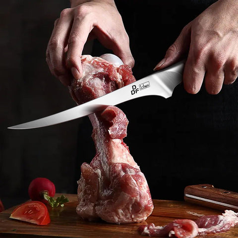 DDF iohEF fillet knife well-balanced design reduces wrist effort.