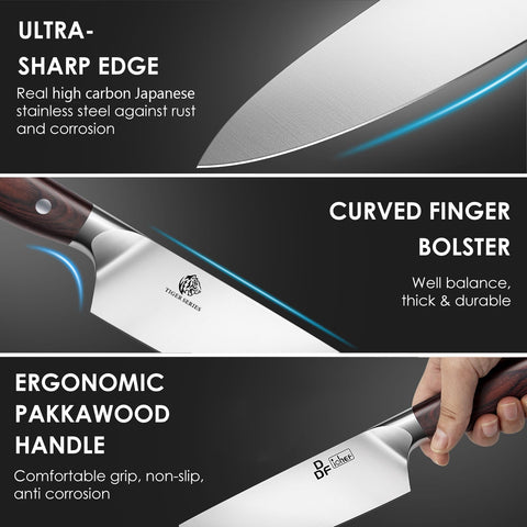 DDF iohEF 7-inch Santoku knife for versatile chopping and mincing tasks.