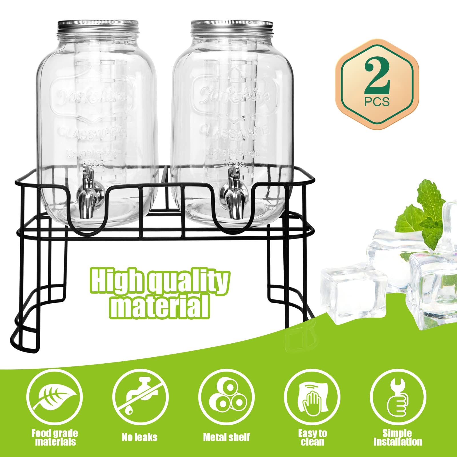 DD&HAPP glass dispenser lid cover adds sleek protection
