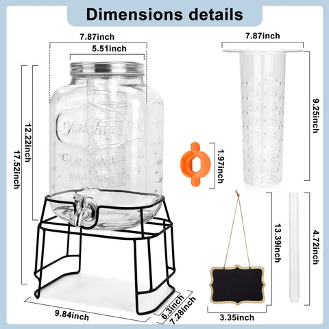 DD&HAPP dispenser features leakproof stainless steel spigot for drip-free pouring.