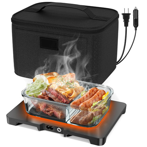 DDHTSAL electric lunch box front view shows portable design for meals on the go
