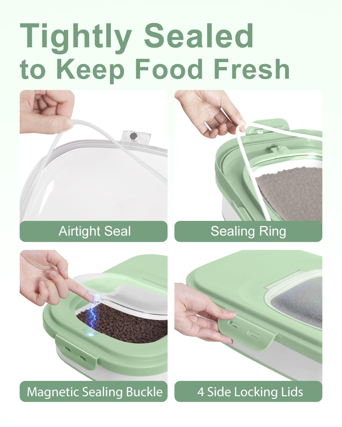 DDMOMMY airtight locking lid preserves freshness and blocks moisture.