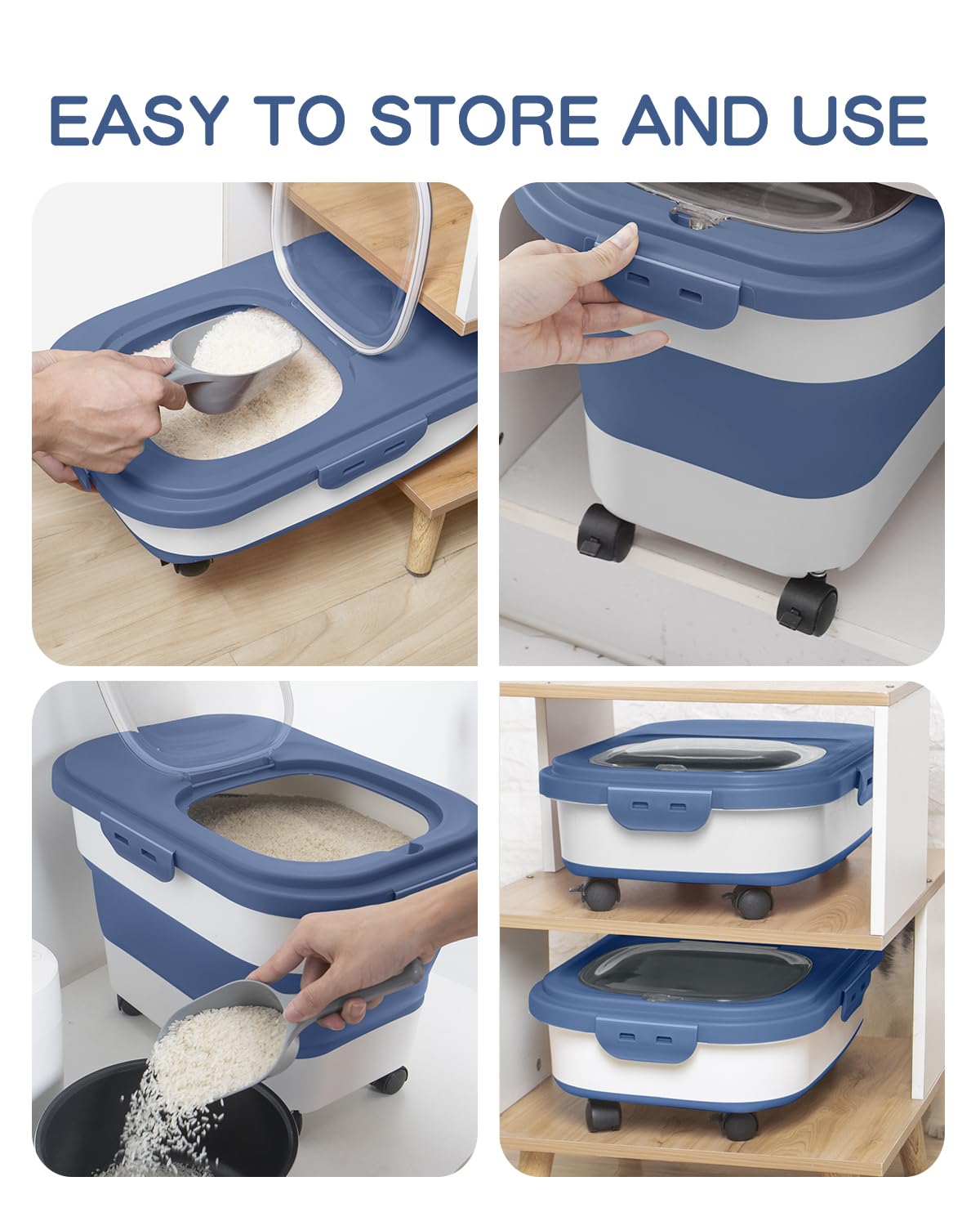 DDMOMMY foldable storage container saves space when not in use.