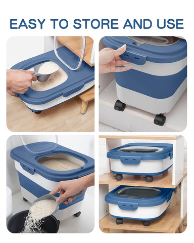 DDMOMMY foldable storage container saves space when not in use.