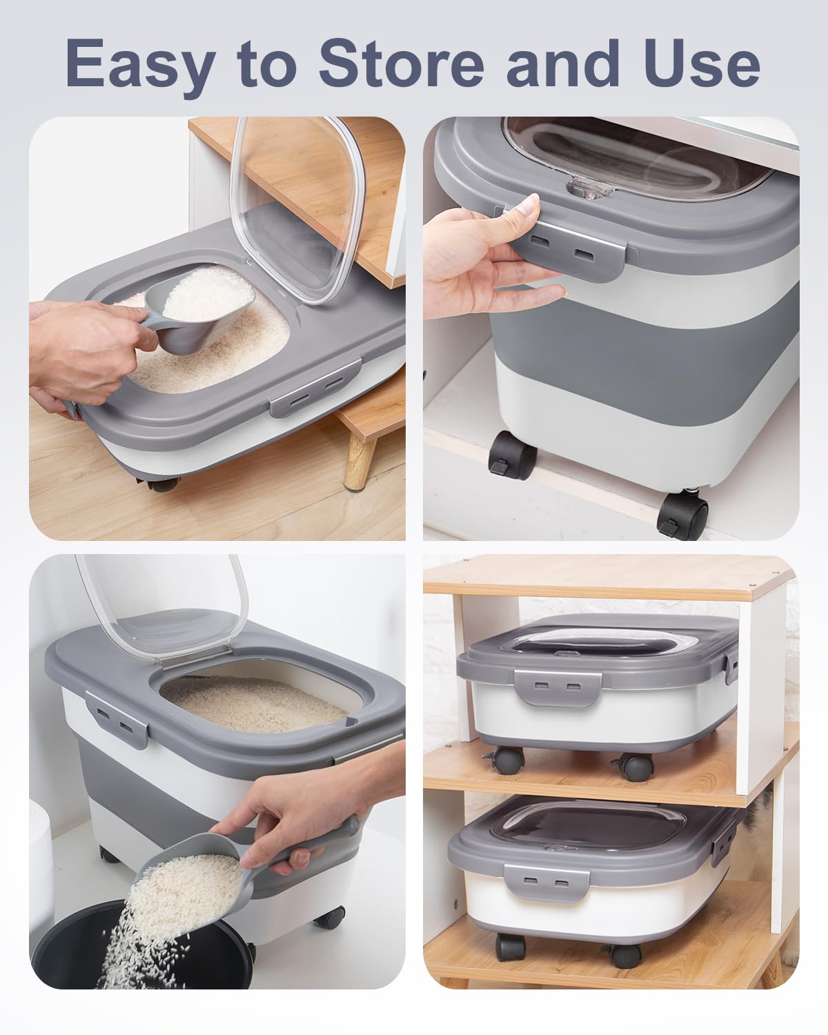 DDMOMMY compact folded size for space-saving pantry storage.