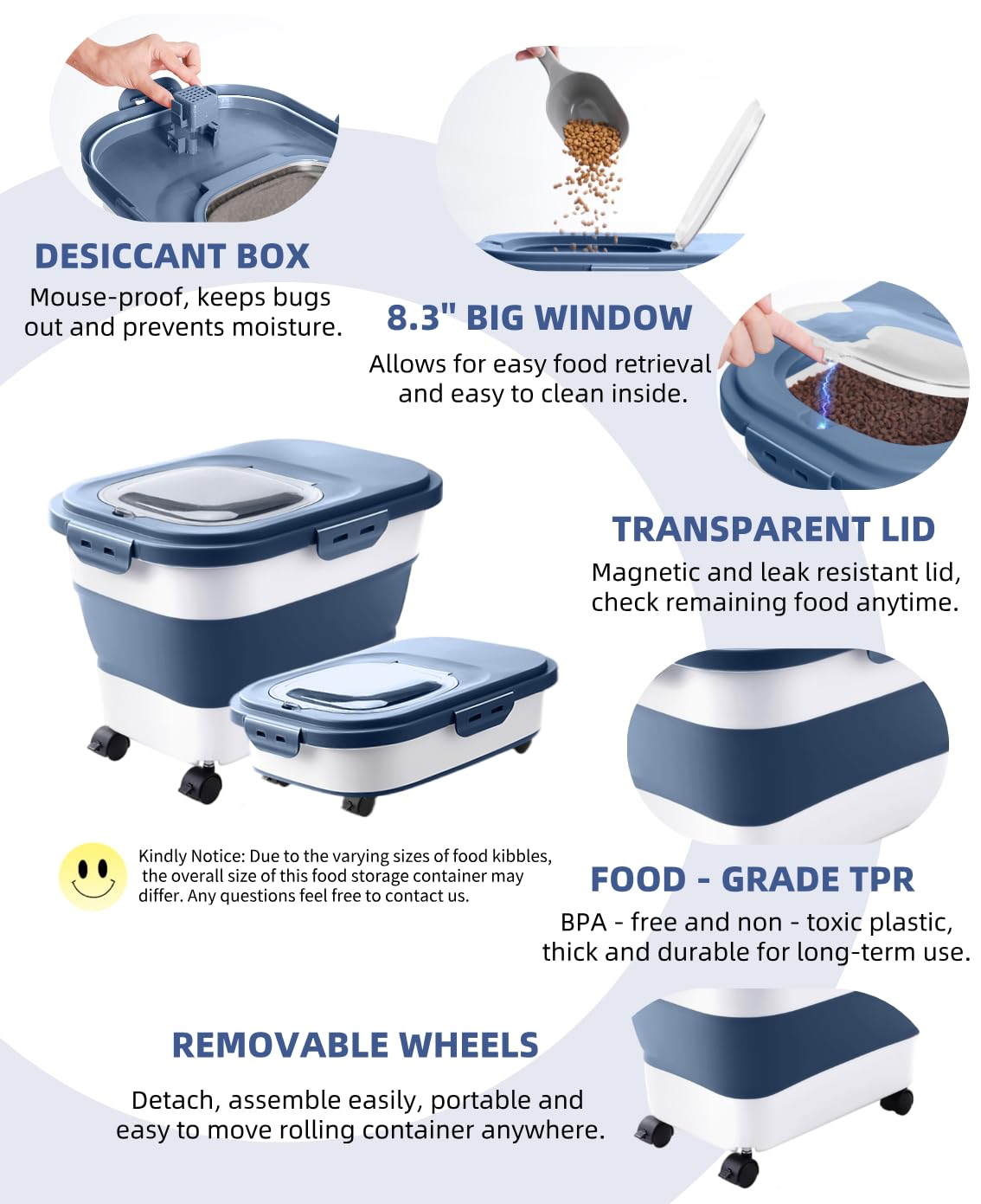 DDMOMMY large capacity rice container handles bulk pantry staples.