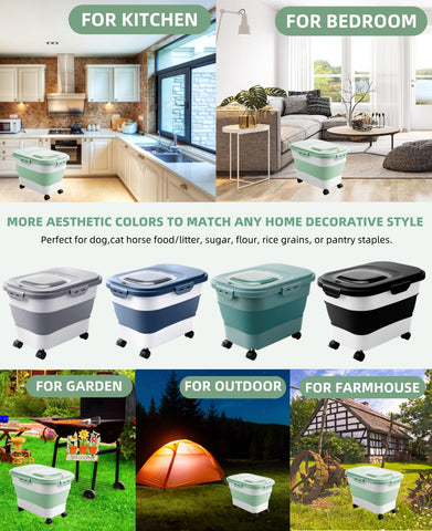 DDMOMMY large-capacity design stores rice, pet food, or flour.