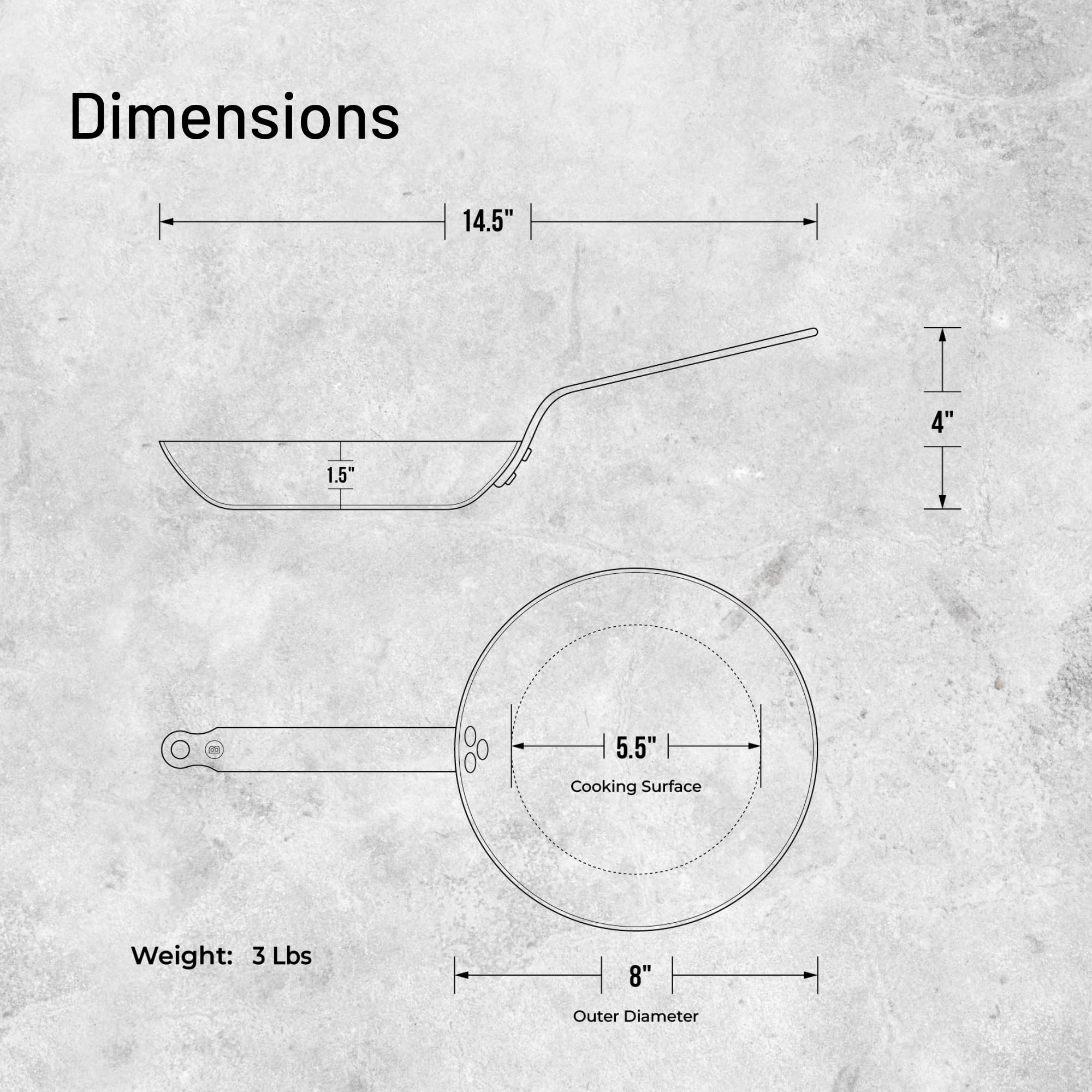 De Buyer Mineral B pan works on induction cooktops thanks to versatile construction.