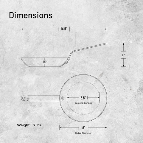 De Buyer Mineral B pan works on induction cooktops thanks to versatile construction.