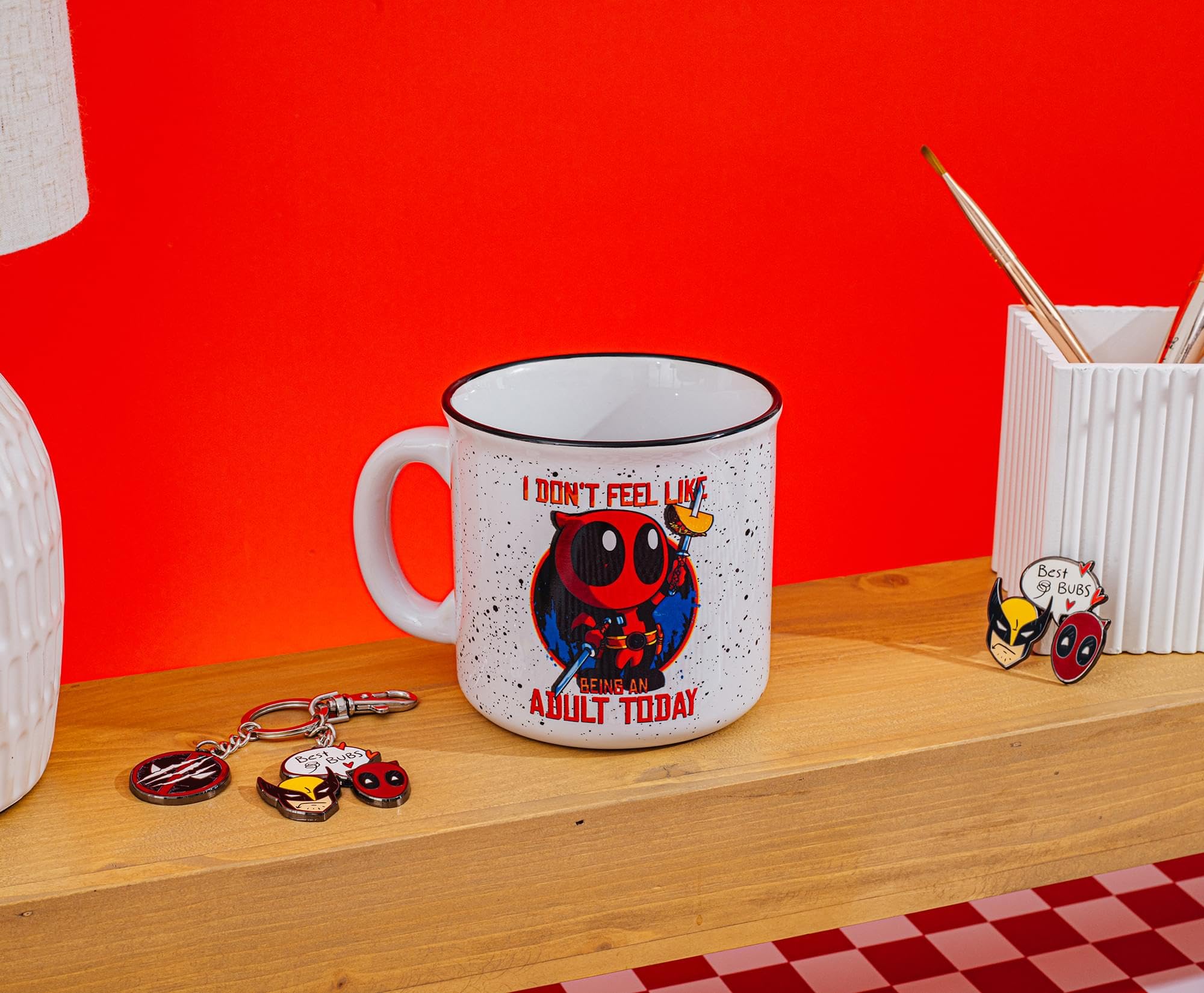 Deadpool mug 20-ounce capacity ideal for hot or cold drinks