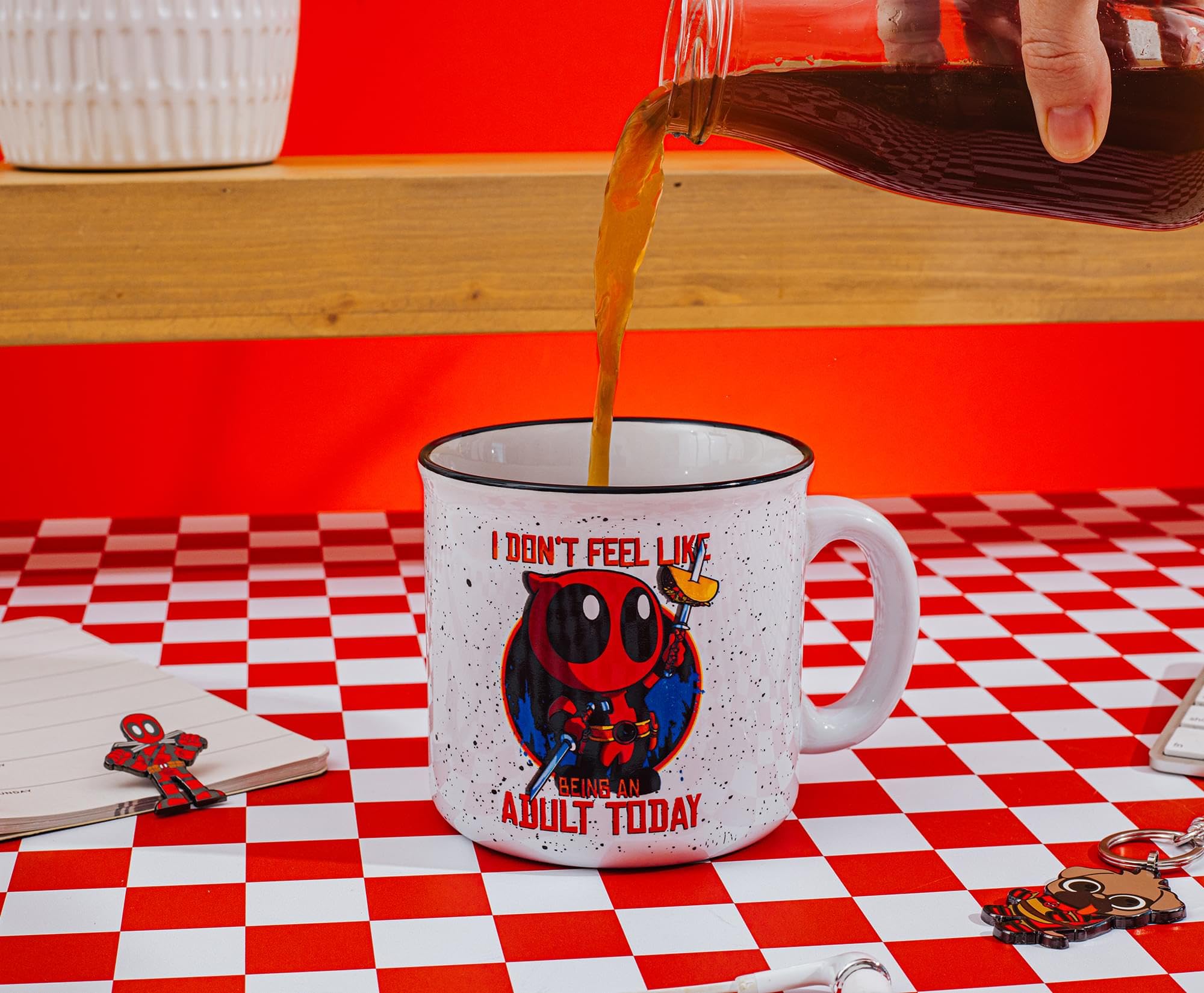Deadpool mug ceramic with glossy finish and vivid colors