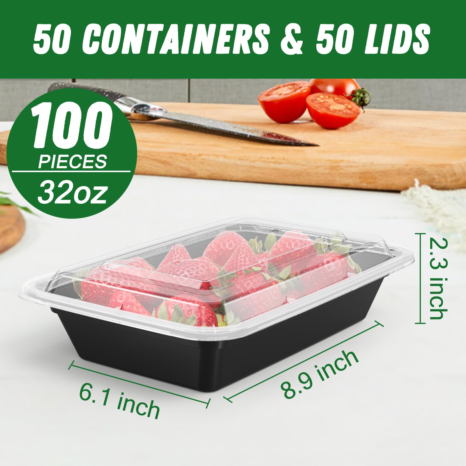 Dealusy 32 oz leakproof container design keeps sauces contained during transit.