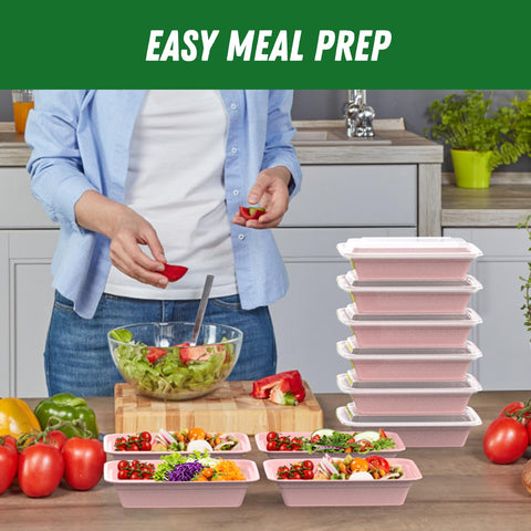 Dealusy 50-pack 100-piece set for bulk meal prep and portion control