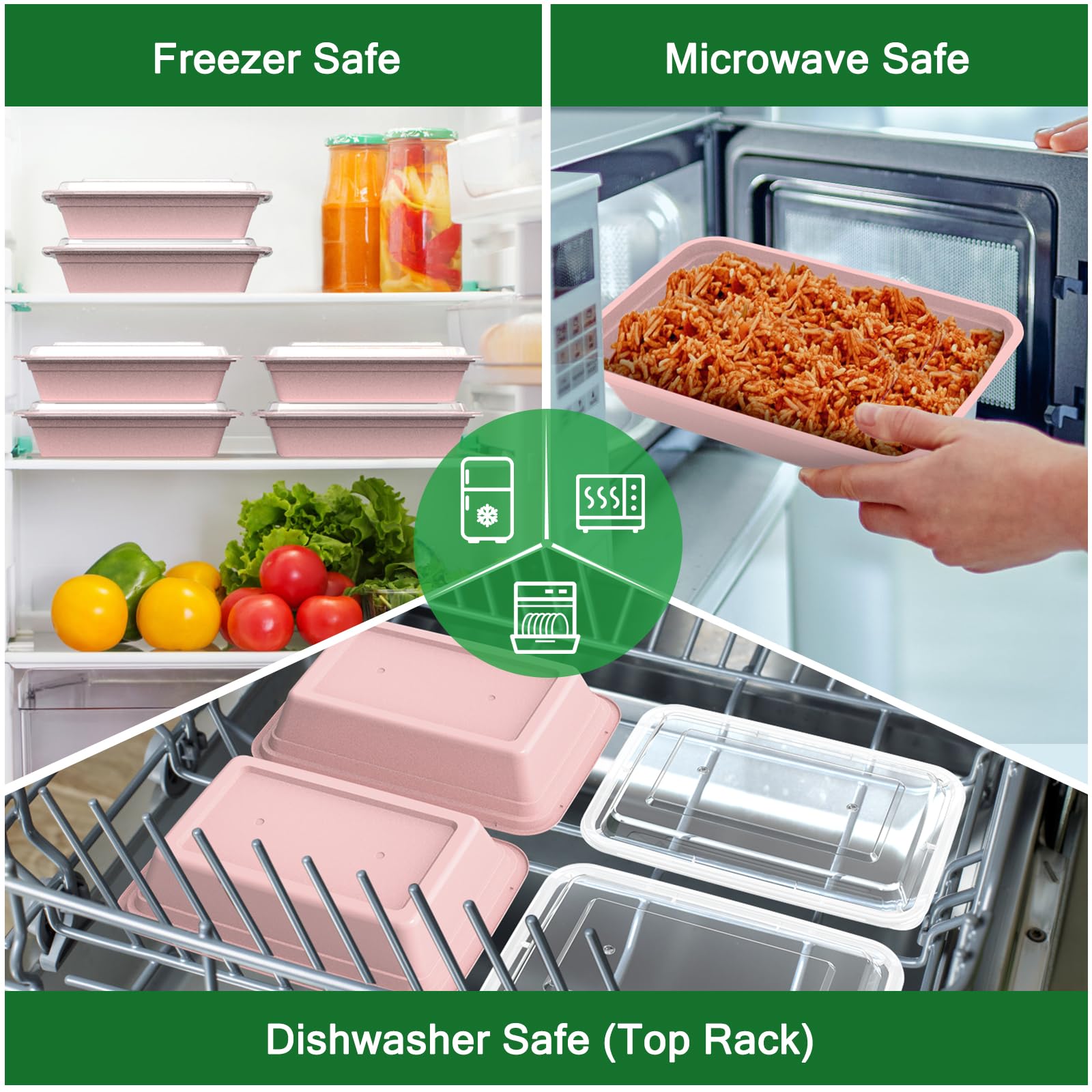 Dealusy dishwasher-safe design simplifies cleanup after meal prep