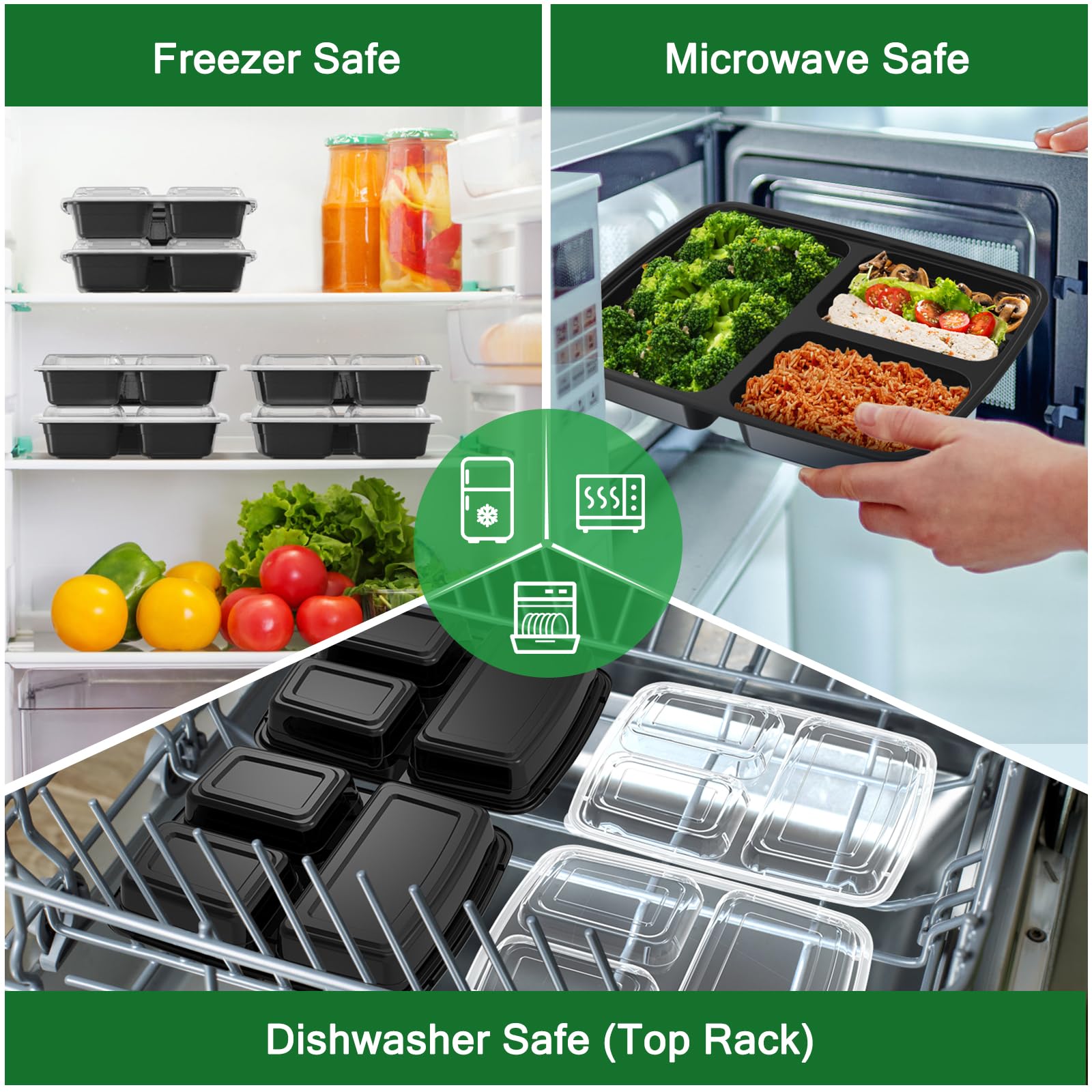 Dealusy microwave-safe container ready for reheating meals.