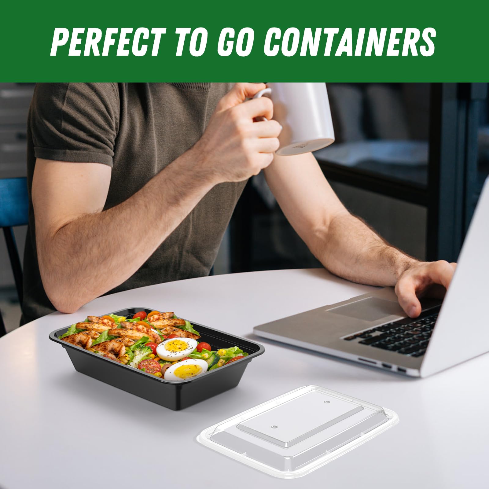Dealusy 32 oz portion-controlled containers for easy meal planning.