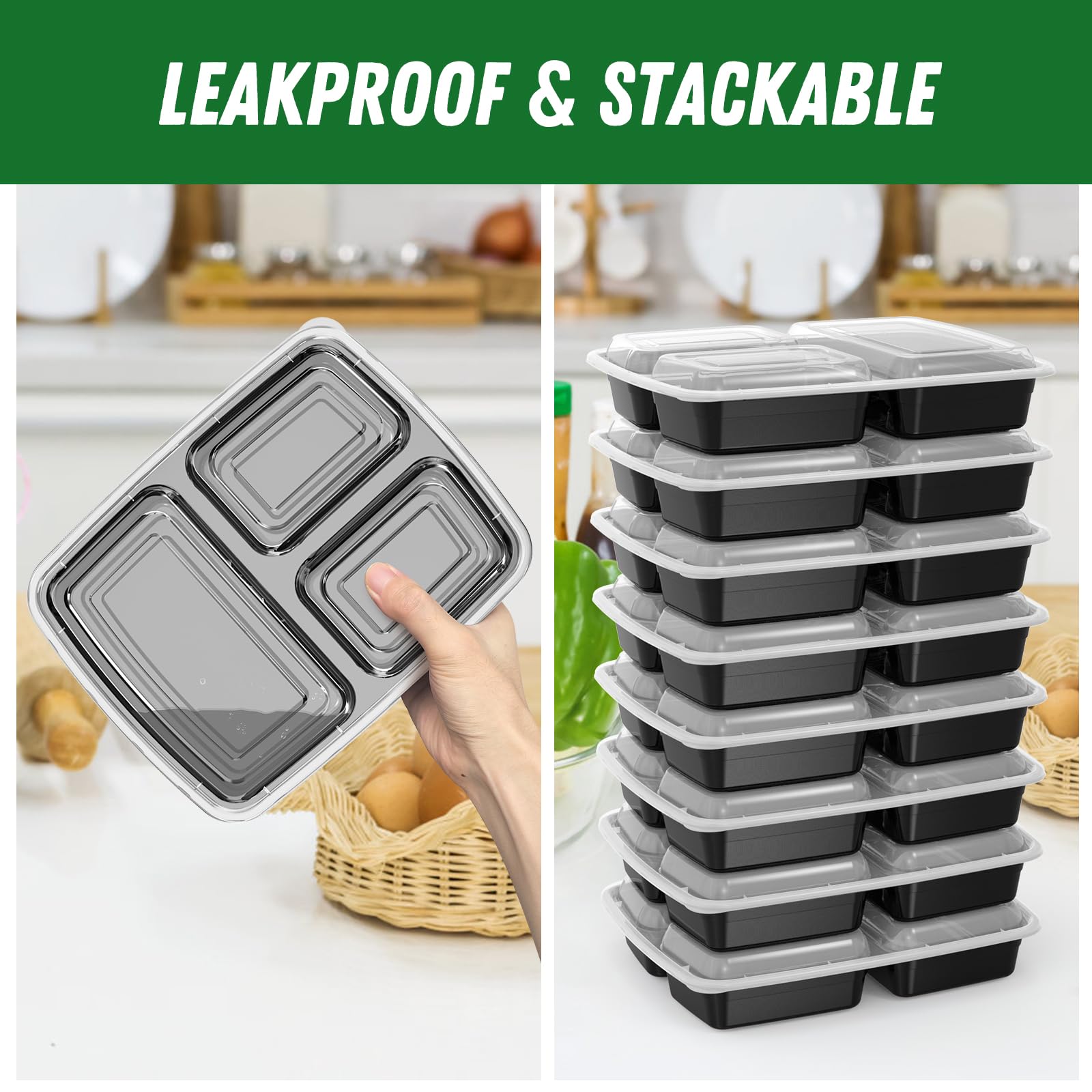 Dealusy 32 oz containers are microwave-safe and durable.