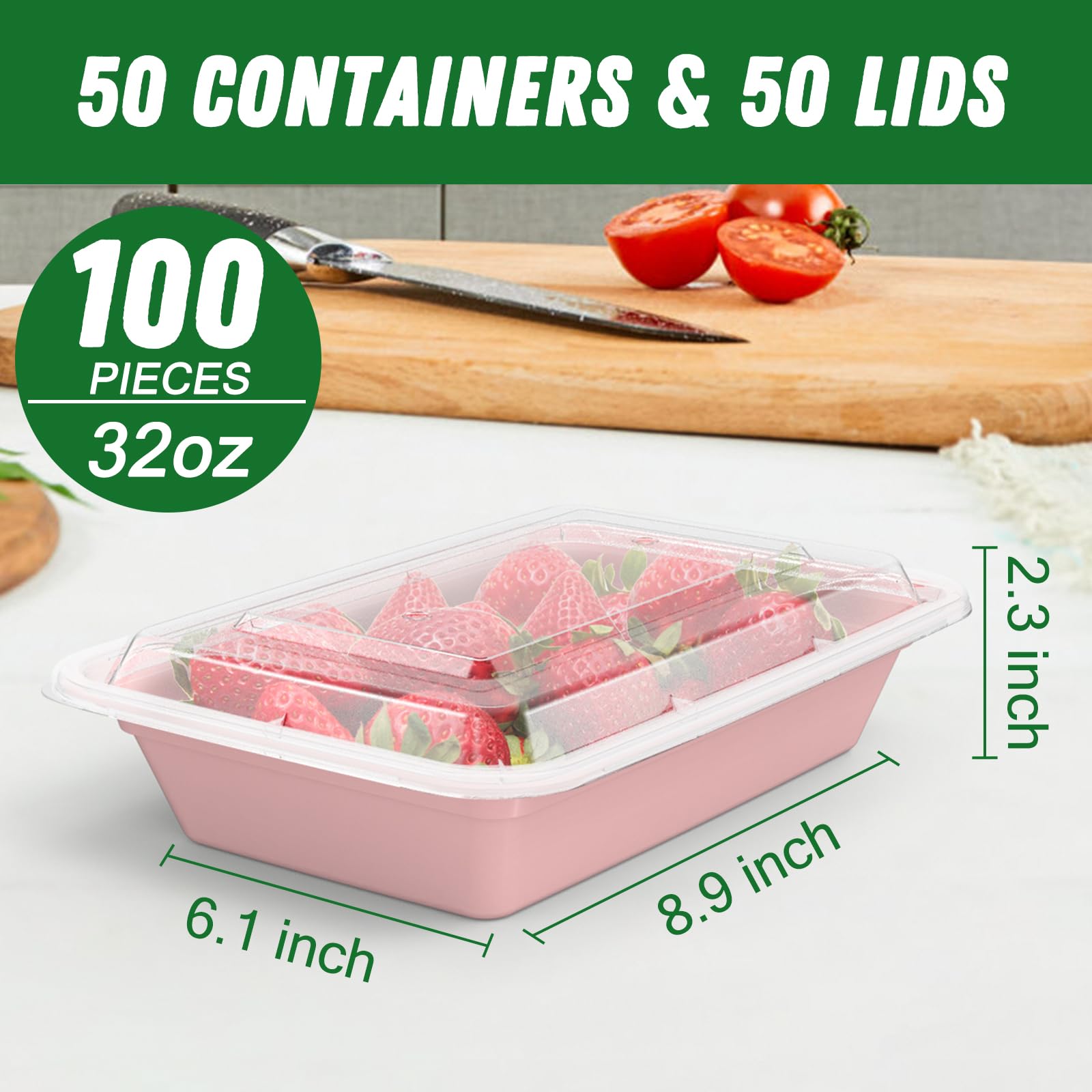 Dealusy sturdy BPA-free meal prep container for reusable, durable meal storage