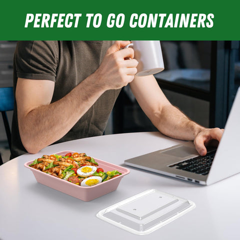 Dealusy pink takeout container perfect for packing meals to-go with style