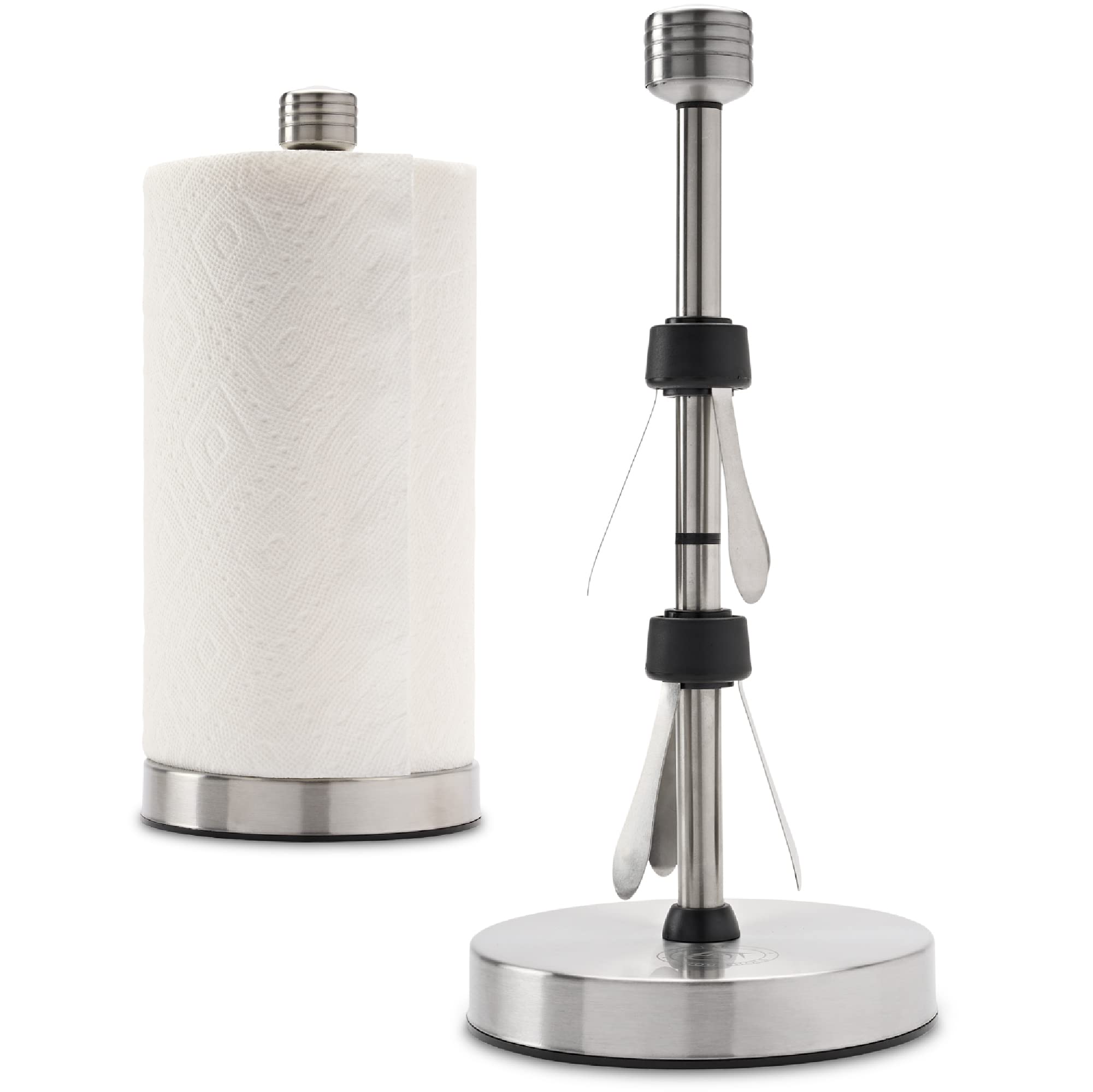 Dear Household stainless steel paper towel holder for one-handed tearing and quick cleanup